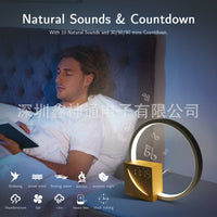 AJ300 White Noise Desk Lamp Alarm Clock 10W Charger Touch Night Light Wake-up Light Reading Eye Protection Bedside Lamp