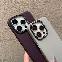 Suitable For IPhone15 Mobile Phone Shell Skin Feeling Solid Color Frosted PC Hard Apple 14 Simple High-grade Anti-fall Protective Cover