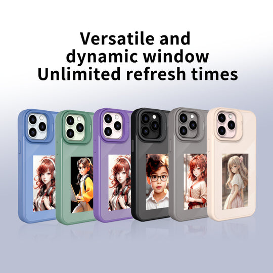 Cross-border Hot Four-color Ink Screen Smart NFC Connection Screen Creative DIY Bracket Mobile Phone Case Anti-fall Protective Cover