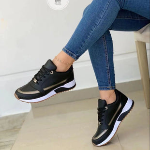 2024 Large Size Sports Shoes Women&#039;s Autumn European And American Color Matching Women&#039;s Casual Comfortable Shoes Women&#039;s