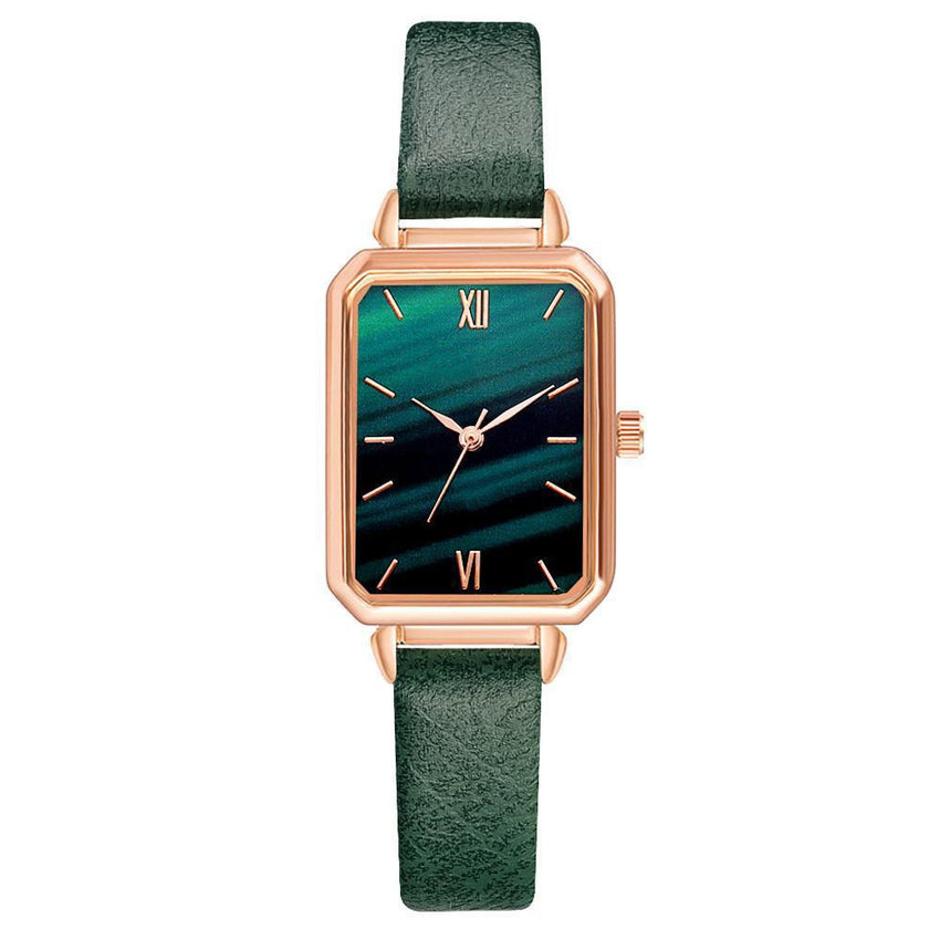 Fashion New Women&amp;amp;#039;s Watch Alloy Mesh Belt Small Green Watch Ladies Square Head Quartz Watch Women&amp;amp;#039;s Watch