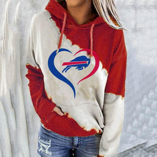European & American Women's Long-Sleeved Hooded Love Sweatshirt