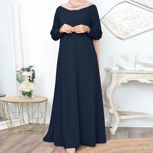 Middle Eastern Elegant Loose Pullover Long Dress