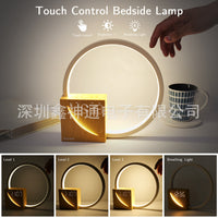 AJ300 White Noise Desk Lamp Alarm Clock 10W Charger Touch Night Light Wake-up Light Reading Eye Protection Bedside Lamp
